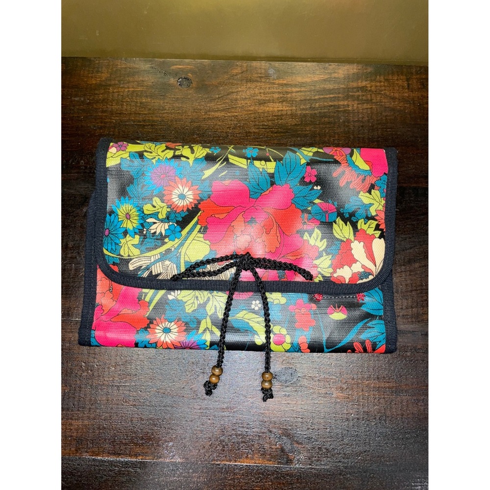 Sakroots Floral Tri Foldable Tote‎ Bag Travel Makeup Hanger Organizer